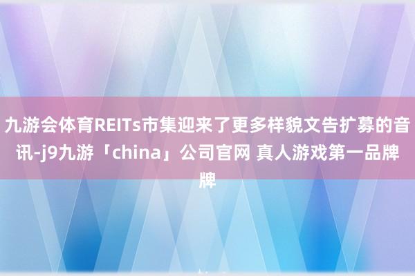 九游会体育REITs市集迎来了更多样貌文告扩募的音讯-j9九游「china」公司官网 真人游戏第一品牌